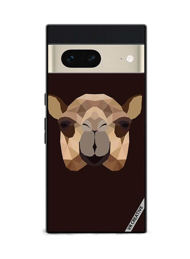VR CREATIVE Protective Case Cover For Google Pixel 7 The Camel Polygon Design Multicolour - Image 1