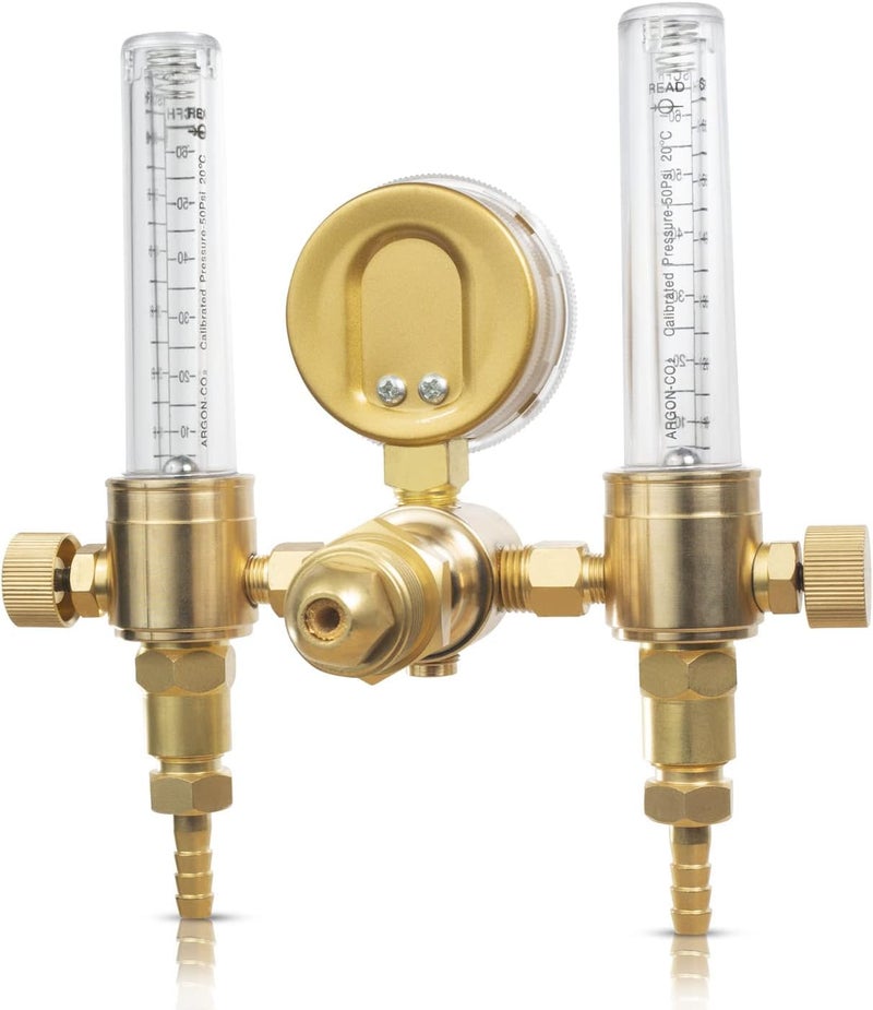 SPARC Store Premium Dual Argon Regulator for TIG/MIG Welding - Welding Gas Regulator & Flow Meter 0-60CFH CGA580 - LIFETIME USA Warranty - Image 2