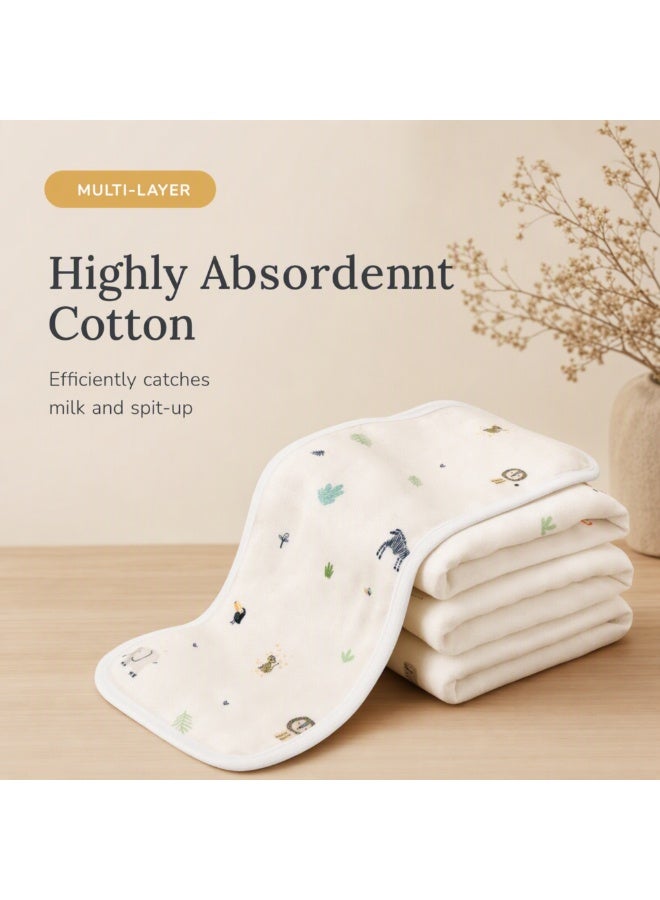 Hummingbird Premium Ultra-Soft Burping Cloths for Baby – Absorbent Breathable Shoulder Cloth for Feeding & Spit-Up, Zoo Design - Image 5