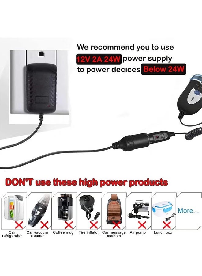 HY Car Power Inverters Car Plug Adapter 2A 240V AC Mains to 12V DC Car Converter Cigarette Lighter Socket Voltage Converter Power Adapter Power UK Plug - Image 5