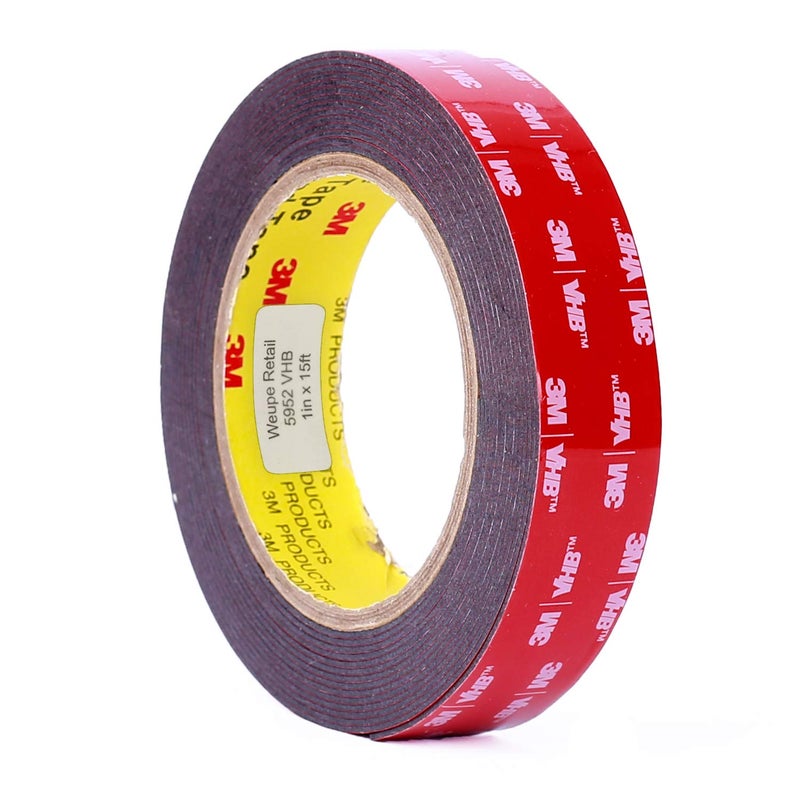 3M 5952 VHB Tape: 2.5cm . x 15 ft. (Black) - Image 1