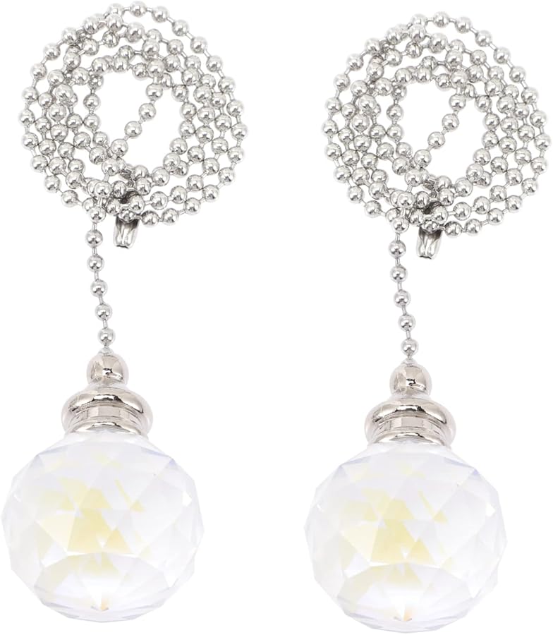 عبوتان من سلسلة سحب كريستالية لثريا السقف، إكسسوارات منزلية عصرية مزينة بالخرز - Image 1