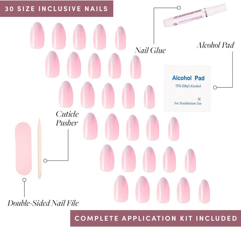 Glamnetic Simple multi-feature practical build Press On Nails - Winter Storm Budget friendly trendy design - Image 4