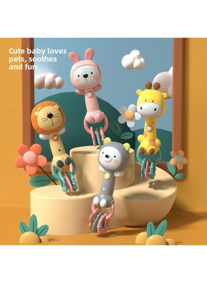 Export Baby Rattle Cartoon Tooth Gum Rhythm Stick Hand-held Soothing Bb Stick Light Music Rattle Toy-Color:Bear Bb Stick - Image 3