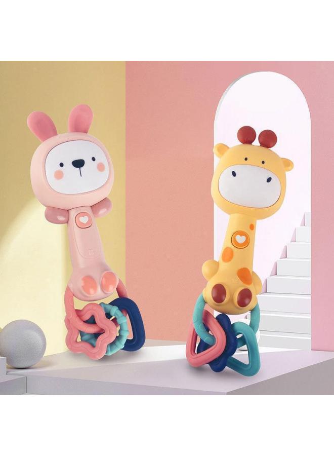 Export Baby Rattle Cartoon Tooth Gum Rhythm Stick Hand-held Soothing Bb Stick Light Music Rattle Toy-Color:Bear Bb Stick - Image 2