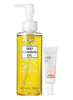 DHC Must Haves, Deep Cleansing Oil Medium, Velvet Skin Coat Mini, Facial Cleansing Oil, Makeup Primer, Fragrance And Colorant Free, Ideal For All Skin Types, 4.1 Oz. And 0.18 Oz.  - Image 1