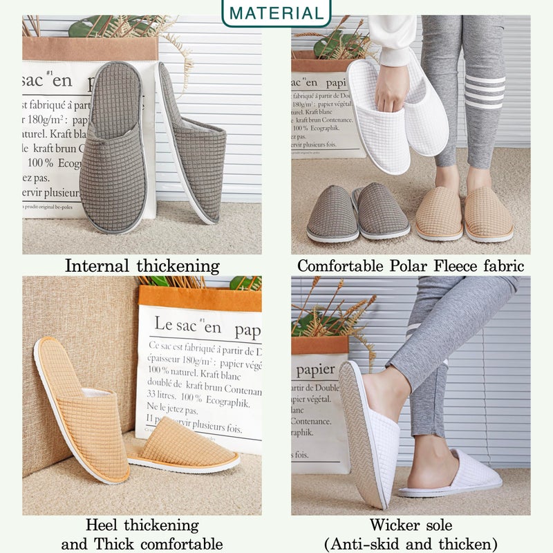 OSTADARRA OSTADARRA 9 Pairs Spa Slippers  Non Slip Disposable Slippers For Guest  Washable Reusable  Which Can Be Used As Women Men  House  Indoor  Bathroom  Bedroom  Hotel  Bride Slippers - Image 4