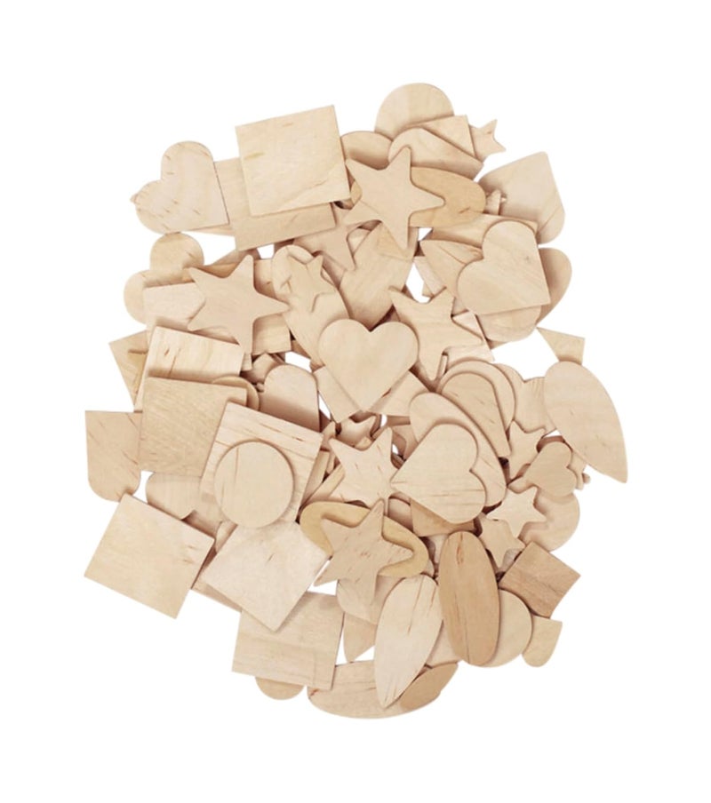 Chenille Kraft Creativity Street Natural Wood Shapes - 1000 Piece Assortment for Arts and Crafts