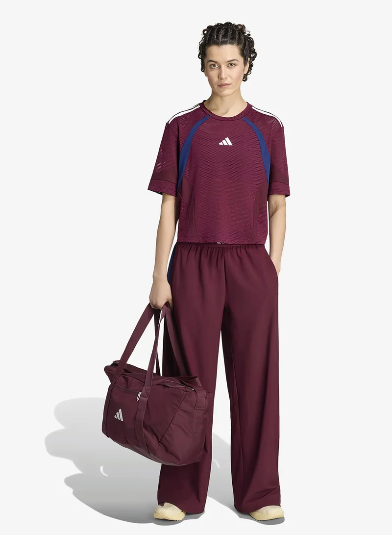 Adidas MAROON Hyperglam Colourblock Woven Sweatpants for Women | Best Price UAE