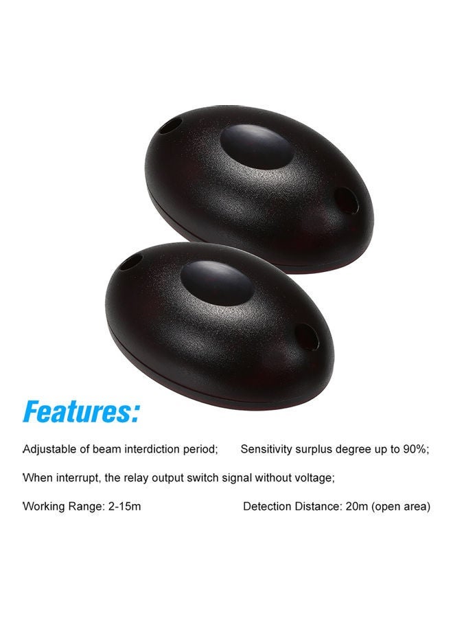 NIBEMINENT 4-Piece Photoelectric Single Beam Infrared Sensors Black  - Image 2
