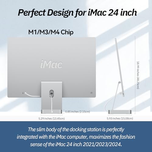 minisopuru USB C Hub for iMac 24 inch 2021/2023/2024, Minisopuru iMac Hub Support M.2 NVMe SSD, iMac Accessories for iMac M1/M3/M4, iMac Adapter with USB A/C 10Gbps, SD/TF, M.2 SSD (Not Included), Silver - Image 4