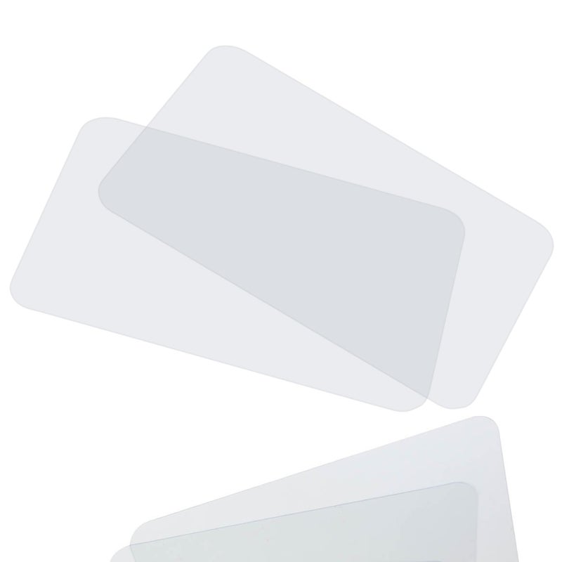 CraftyCrocodile Clear Plastic Placemats Set of 2 - Vinyl Table Protector for Dining, Kitchen, Office, Painting Table, Shelves - Heat Resistant, Crystal Clear, Wipeable Place Mats - 17.5x12 - Image 1