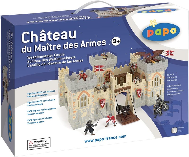 Papo  Medieval  Fantasy  Weapon Master Castle  60002  Wooden playset for Figurines  Collectible  for Children  Suitable for Boys and Girls  from 3 Years Old - Image 3