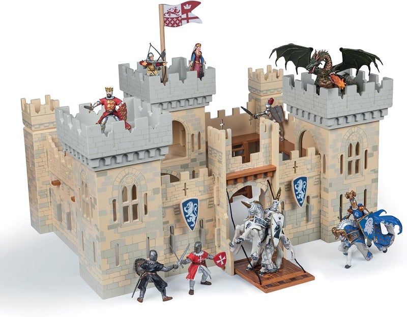 Papo  Medieval  Fantasy  Weapon Master Castle  60002  Wooden playset for Figurines  Collectible  for Children  Suitable for Boys and Girls  from 3 Years Old - Image 1