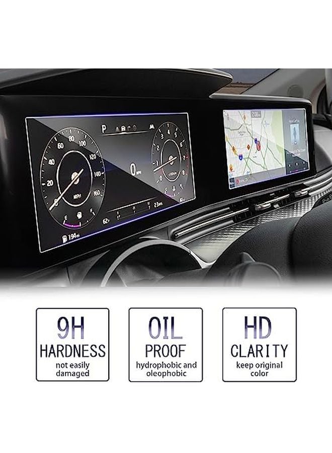 2023 2024 Kia Carnival 12.3 Inch Digital Gauge Cluster Screen Protector Tempered Glass Anti Glare - Image 3