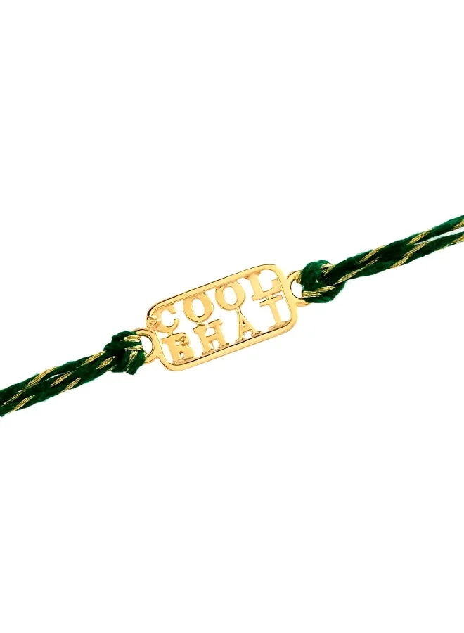 VOYLLA 925 Sterling Silver Gold Micron Plated Cool Bhai Thread Rakhi