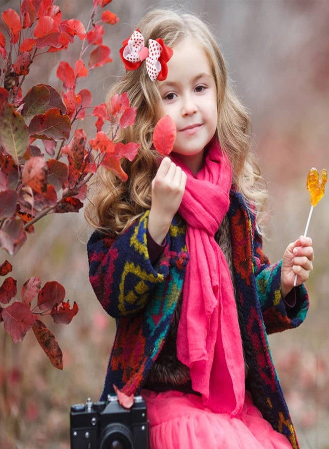 TOKUFAGU Valentine Hair Bow Large Red Clips with Pink Love Ribbon,Valentine's Day Bows for Girls Double Layer Heart Hair Clip Bow Bowknot Headwear Hairpin Alligator Clips for Women Girls - Image 5