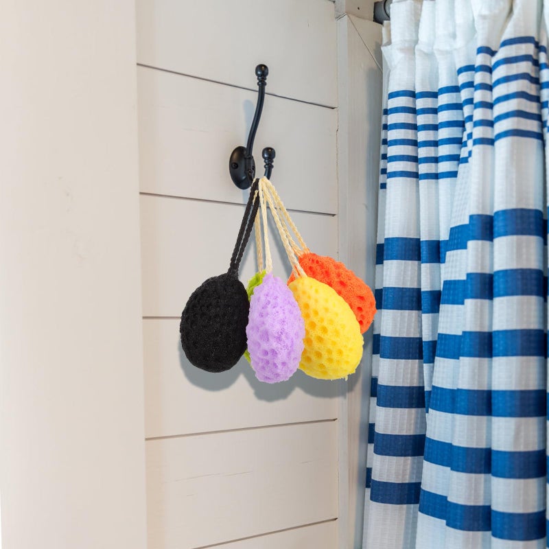 5pcs Exfoliating Bath Sponge Loofah Pouf For Deep Cleansing Soft Random Color - Image 5