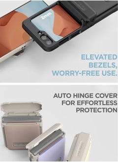 VRS Design D-Wallet Pebble Samsung Galaxy Z Flip 6 Case Cover Wallet [2 Card Holder Slot] with [Hinge Protection] - Cotton Blue  - Image 3