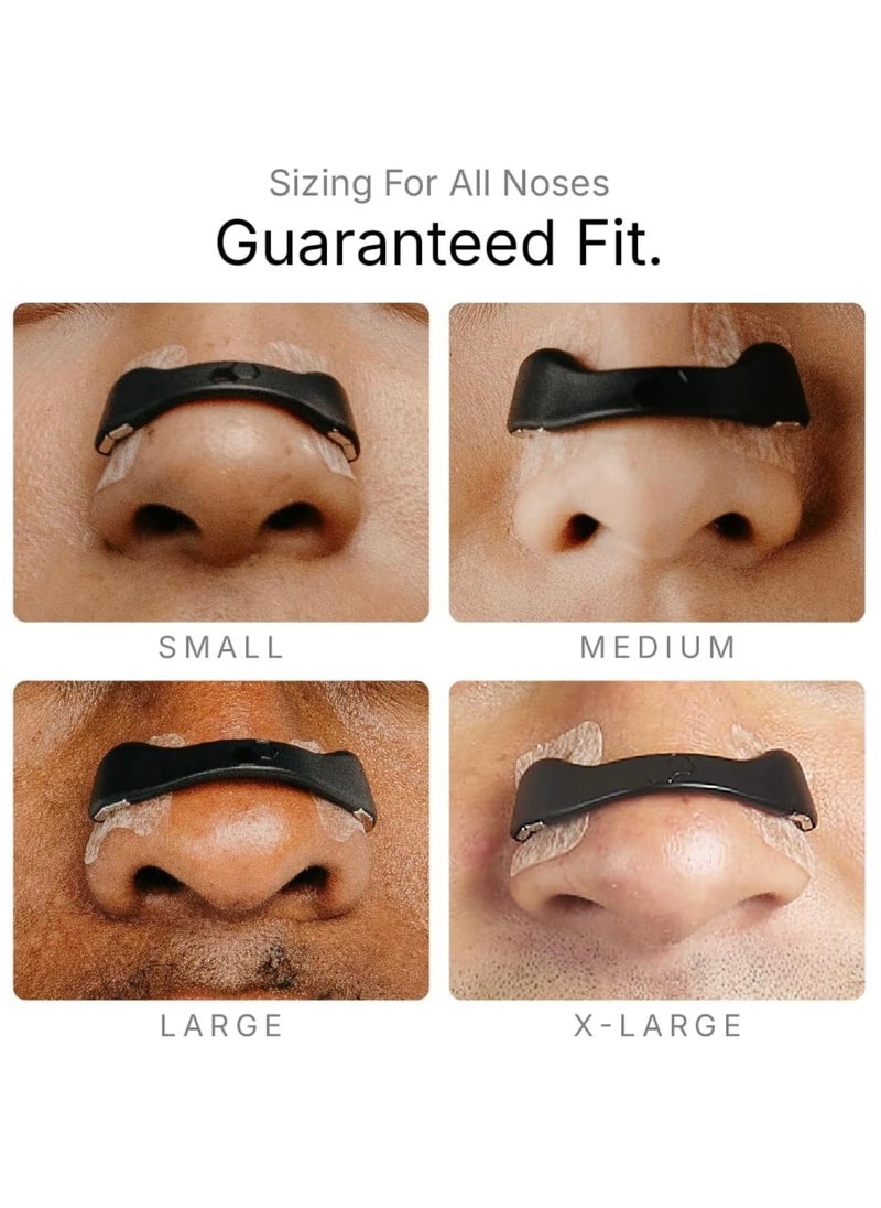 CleanWave - The Pure Effect Nasal Strips Starter Kit (15 ct, Black) – Extra Strength Snoring Relief, Breathe Easier & Sleep Better – Boosts Oxygen, Sweat-Resistant & Skin-Friendly  - Image 2