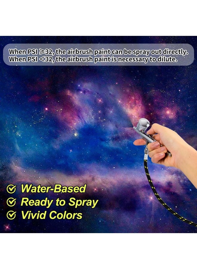 FansArriche Airbrush Paint Set 34 Colors Acrylic Air Brush Paint Kit With 2 Thinner Ready To Spray Water Based Opaque & Neon Colors For Beginners Artists Diy Projects 20 Ml/Bottle - Image 4