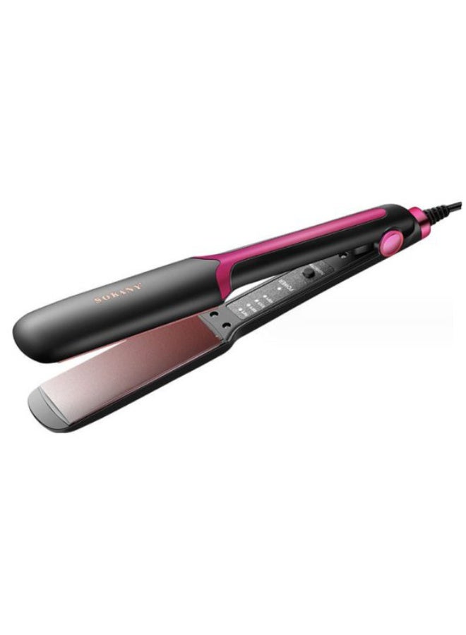 sokany SK-1907 Professional Hair Straightener Flat Iron SK-1907, Ceramic Nano Silver Plates up to 750°F, Fast Heating Wet & Dry Hair Styler, Smooth Frizz-Free Finish, 43W, 220–240V 50/60Hz for All Hair Types, Salon & Home Use - Image 1
