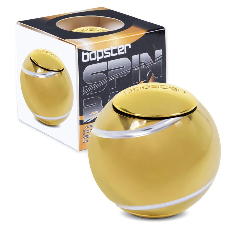 bopster Metal Spin Ball Fidget Hand Spinner Premium Desk Toy for Kids Teens Adults Stress Anxiety Relief Autism ADHD ADD Ideal Christmas Stocking Filler Gold - Image 3