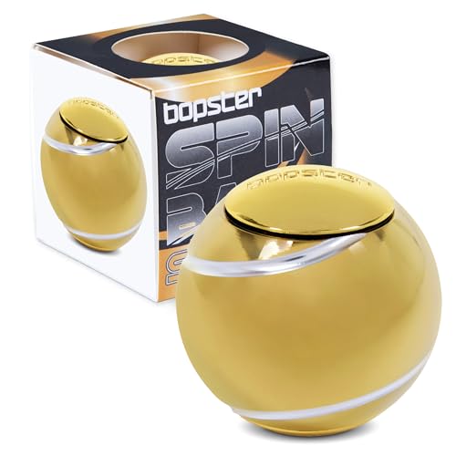 bopster Metal Spin Ball Fidget Hand Spinner Premium Desk Toy for Kids Teens Adults Stress Anxiety Relief Autism ADHD ADD Ideal Christmas Stocking Filler Gold - Image 1
