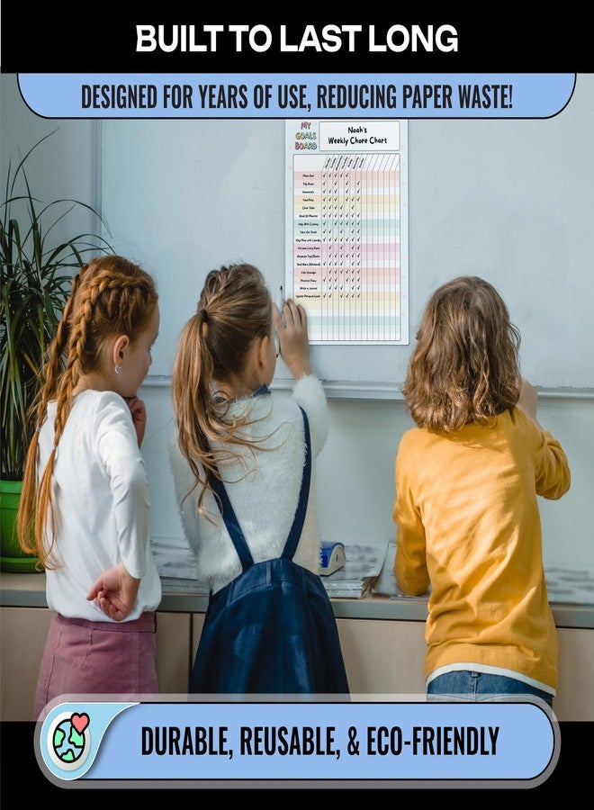 Sunsella Magnetic Dry Erase Incentive Chart Board | Reward and Task Tracker for Kids and Adults | Behavior and Goal Organizer for Home, Classroom, and Teachers - 10" x 13" with Markers - Image 3