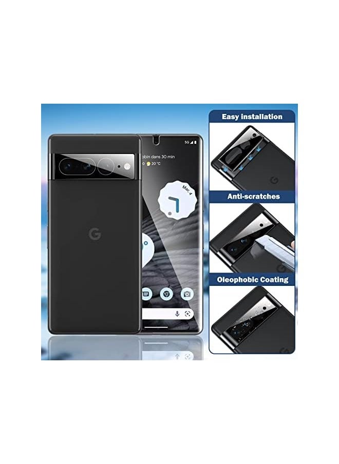 LK - 2 Pack For Google Pixel 7 Pro Screen Protector & 2 Pack Lens Protector With Positioning Tool, Self-Healing Tpu Film, Scratch-Resistant, Ultra-Thin Screen Protector For Pixel 7 Pro, Clear, 6.7-Inch - Image 1