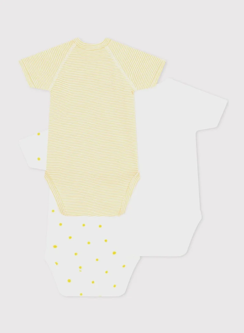 Petit Bateau Kids 3 Pack Assorted Bodysuit