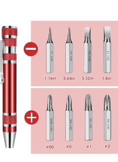 Plan A Mini Screwdriver Set 8 in 1 Multifunctional Magnetic Screwdriver Portable Flat Head Screwdriver for Hand Tool Repair and Installation (Blue)  - Image 5