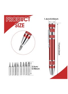 Plan A Mini Screwdriver Set 8 in 1 Multifunctional Magnetic Screwdriver Portable Flat Head Screwdriver for Hand Tool Repair and Installation (Blue)  - Image 2