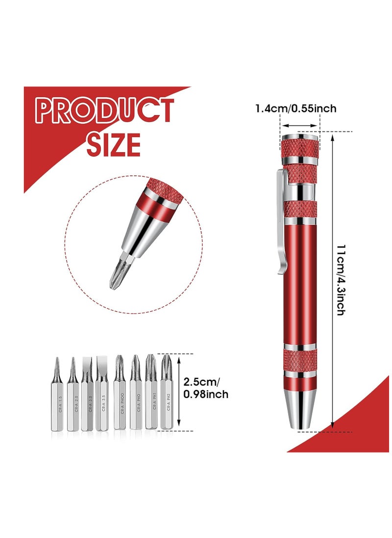 Plan A Mini Screwdriver Set 8 in 1 Multifunctional Magnetic Screwdriver Portable Flat Head Screwdriver for Hand Tool Repair and Installation (Blue)  - Image 2