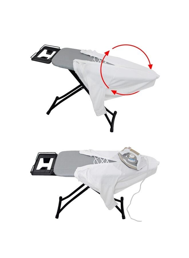 Deluxe Ironing Board with Heat Resistant Cover and Thicken Felt Pad, Heavy Sturdy Legs,Full Size Hanger Iron Board,Foldable (Grey) - Image 5