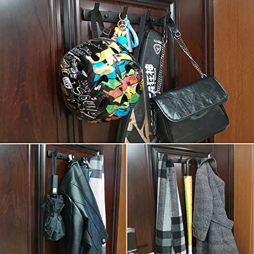 ULIBERMAGNET Magnetic Hooks,Heavy Duty Coat Magnetic Rack,Strong Rubber Magnetic Hanger for Refrigerator,Metal Cabinet,Hanging Coat, Towel, Bag, Backpack(Matte Black/4 Hooks) - Image 4
