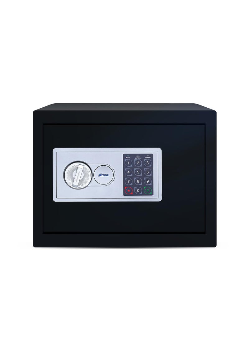 Ozone Ozone 1611 Litres Digital Safe Locker for Home Office Digital Lock 1Way Unlocking Password Size 250H x 350W x 250D mm Weight 95kg 2Year Warranty Black  - Image 1