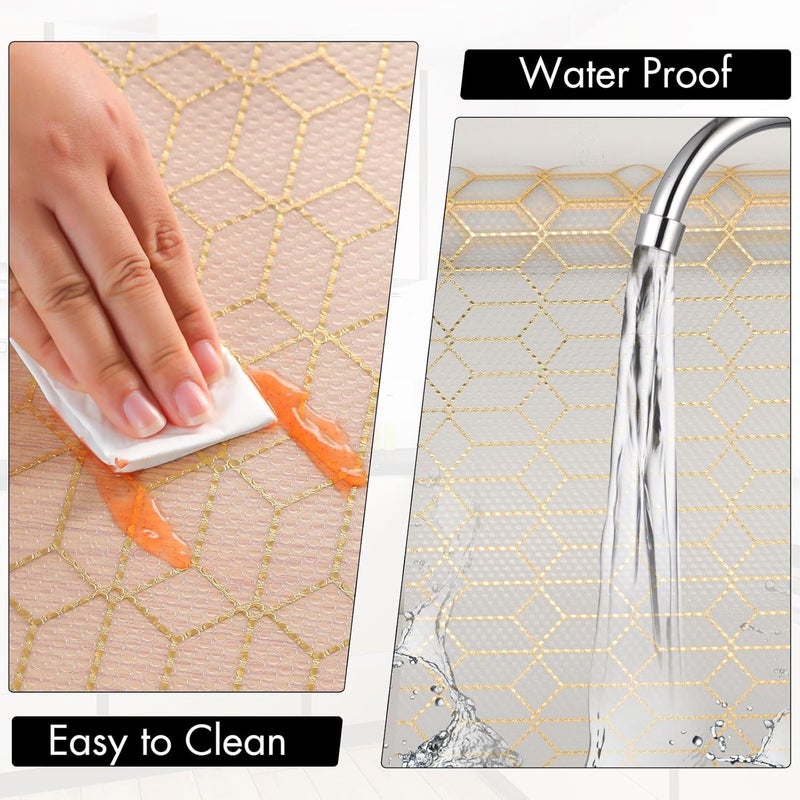 Porslin Shelf Covers for Kitchen and Wardrobe - 45cm x 5m Non-Slip Waterproof Liners for Cabinets, Drawers, Cupboards Non-Adhesive EVA Shelf Mats, Protect Surfaces, Easy to Cut and Clean - Image 5