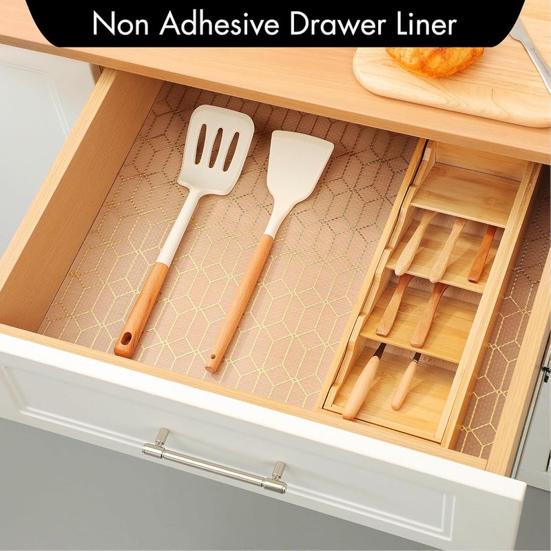 Porslin Shelf Covers for Kitchen and Wardrobe - 45cm x 5m Non-Slip Waterproof Liners for Cabinets, Drawers, Cupboards Non-Adhesive EVA Shelf Mats, Protect Surfaces, Easy to Cut and Clean - Image 3