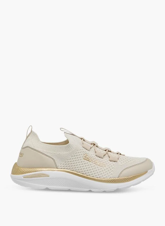 kangaROOS BEIGE Women'S Drawstring Slip-On Sports Shoes With Pull Tab for Women | Best Price UAE