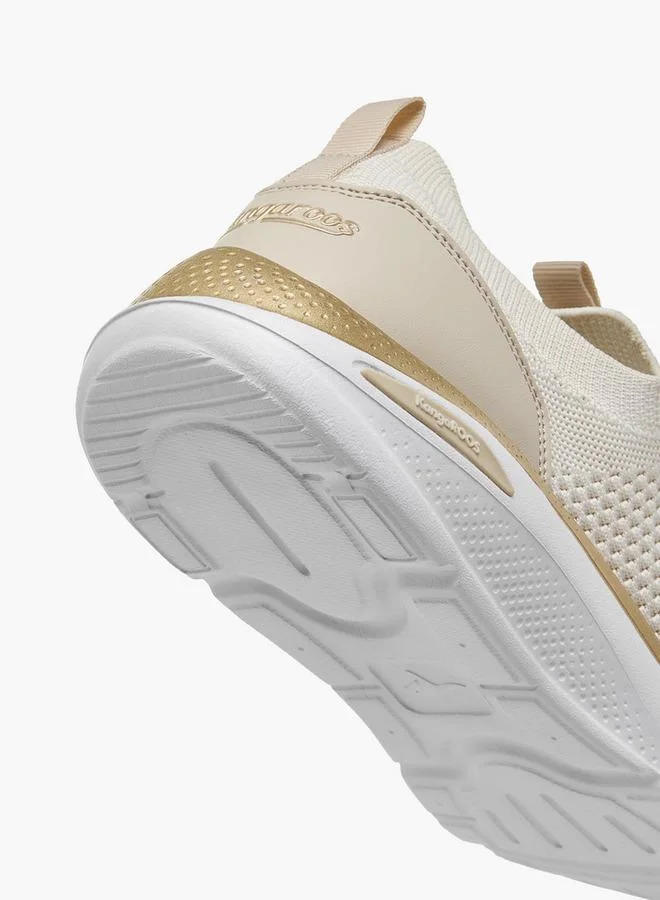 kangaROOS BEIGE Women'S Drawstring Slip-On Sports Shoes With Pull Tab for Women | Best Price UAE