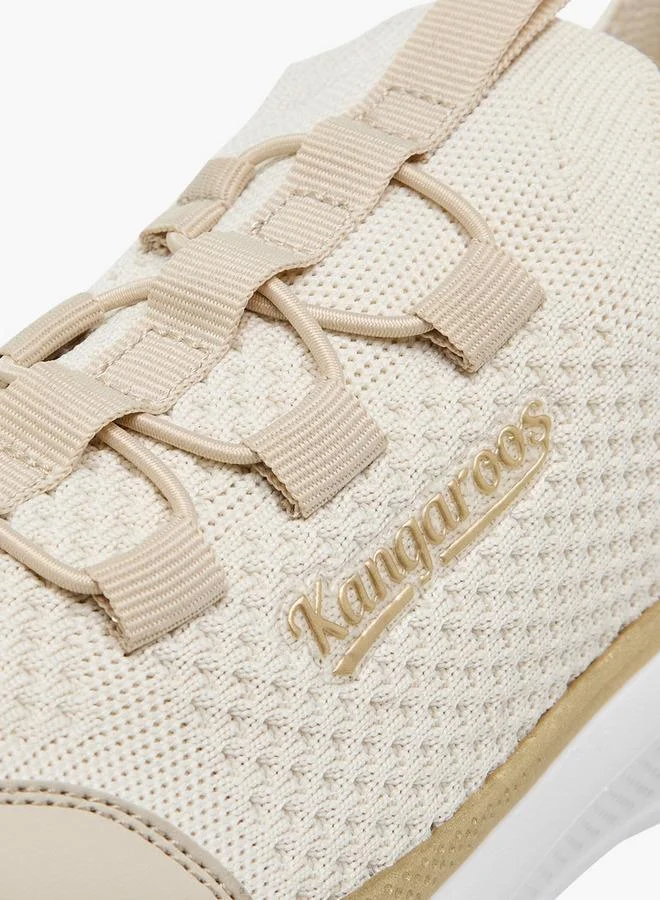 kangaROOS BEIGE Women'S Drawstring Slip-On Sports Shoes With Pull Tab for Women | Best Price UAE