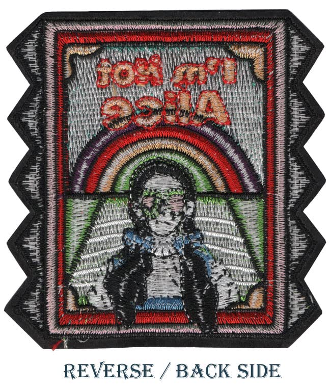 Generic I'm Not Alice Applique Embroidered Sew-on Patch ; Size: 9.5cm x 9cm for Jackets, Bags, T-Shirts, Jeans, Pants, Outdoor Clothing ; Imported from Malaysia (1 Piece). (Code: SBX-26)  - Image 5