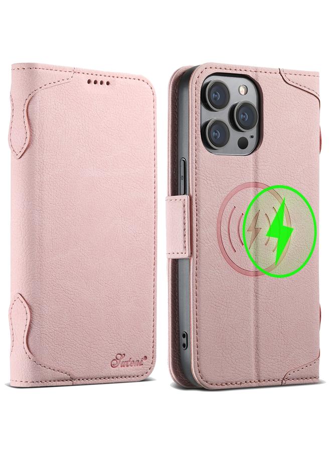 Suteni Case For iPhone 14 Pro Max SUTENI J07 Multifunctional Horizontal Flip Magsafe Leather Phone Case - Image 1