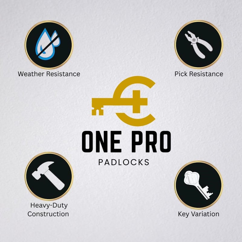 ONEPRO Azco Round Locks Multiple Keys Padlocks 52mm 65mm Steel Levers Double Locking, Strong Hardened Shackle Lock and Key for Home Door Shutter Shop Office Main Gate (6 Keys 50mm Sport Pack of 1) - Image 5