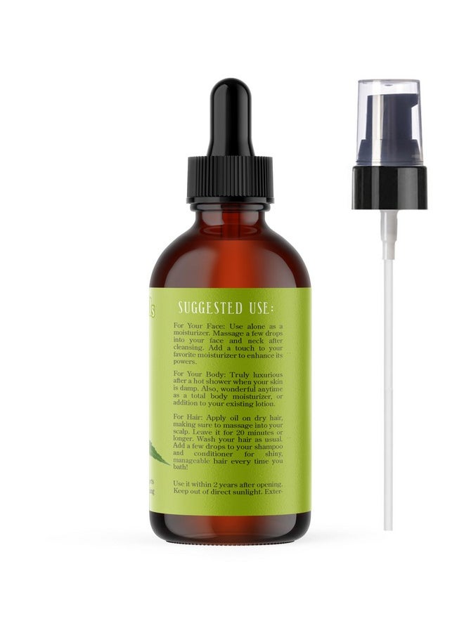 Natural Born Oils - 4Oz Neem Seed Oil 100% Pure And Natural Organic Coldpressed Unrefined Includes Pump & Dropper (4Neem) - Image 1