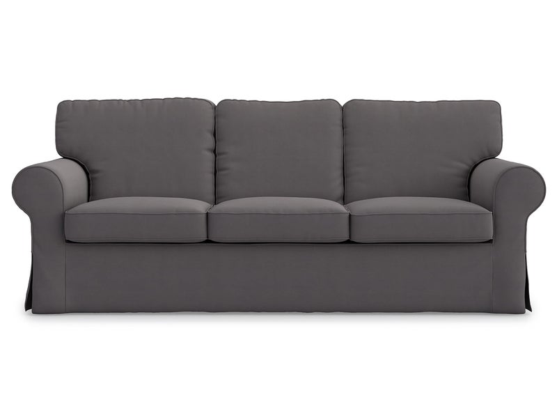 MASTERS OF COVERS Cotton Ektorp 3 Seat Sofa Cover Slipcover Replacement Made for The IKEA Ektorp 3 Seat Sofa CoverCotton Dark GreyDoes NOT fit Ektorp 35seat Sofa 