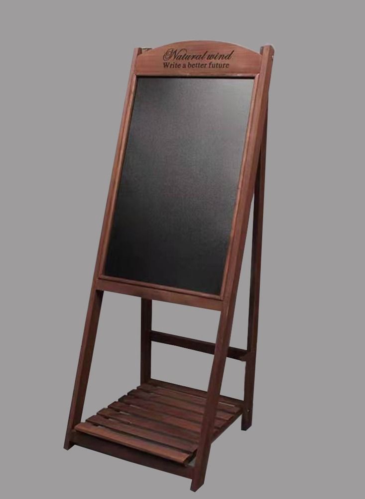 LINGWEI Wooden Writing Drawing Board With Stand Blackboard Hand Writing Boards Ideal For Restaurants Menu Wedding Party Arts & Crafts Greetings - Image 2