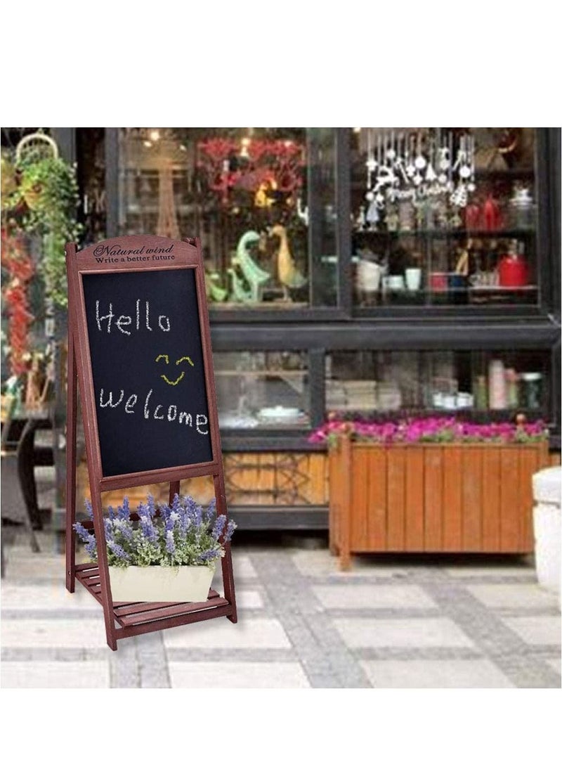 LINGWEI Wooden Writing Drawing Board With Stand Blackboard Hand Writing Boards Ideal For Restaurants Menu Wedding Party Arts & Crafts Greetings - Image 4