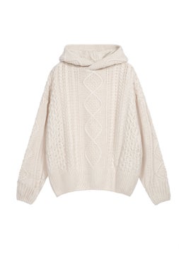 Generic FEAR OF GOD ESSENTIALS FOG 23FW Unisex Hoodie Sweater Elephant White  - Image 2